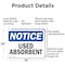 Signmission Used Absorbent, 14 in W x Rectangle, Aluminum OS-2PACK-NS-A-1014-L-18820 - alternate 7